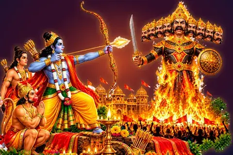 दशहरा (विजयादशमी) का सुंदर चित्र