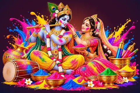 होली का सुंदर चित्र