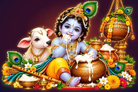 श्रीकृष्ण जन्माष्टमी का सुंदर चित्र