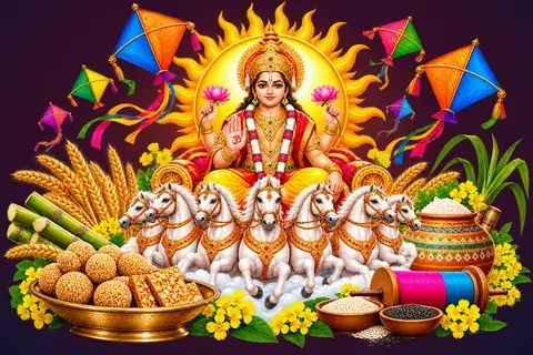 मकर संक्रांति का सुंदर चित्र